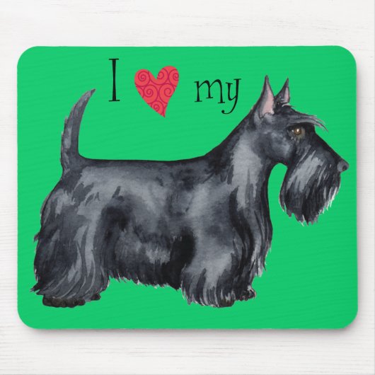 I Liebe mein Scottie Mousepad (Vorne)