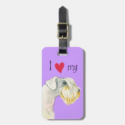 I Liebe mein Sealyham Terrier Gepäckanhänger (Vorderseite vertikal)