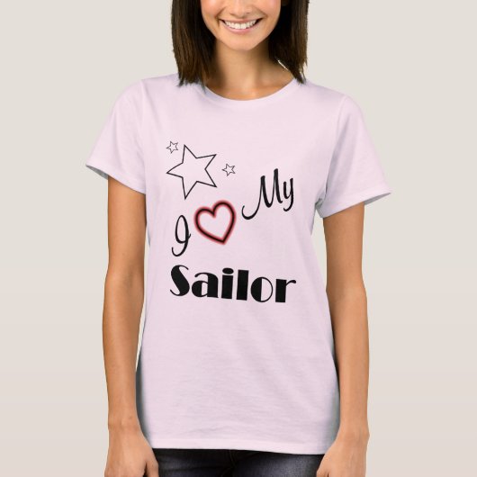 I Liebe mein Seemann T-Shirt (Vorderseite)