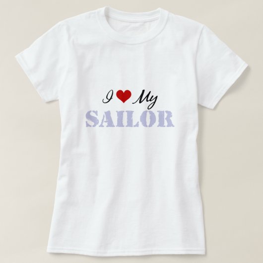I Liebe mein Seemann T-Shirt (Design vorne)