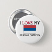 I Liebe mein Serbian-Großvater Button (Vorne & Hinten)