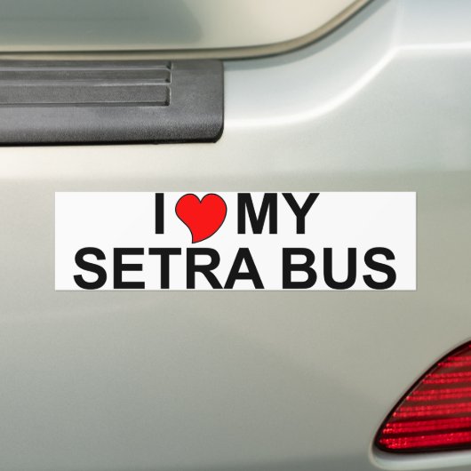 I Liebe mein Setra Bus Autoaufkleber (Auf Auto)