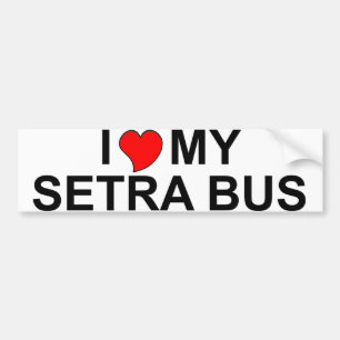 I Liebe mein Setra Bus Autoaufkleber