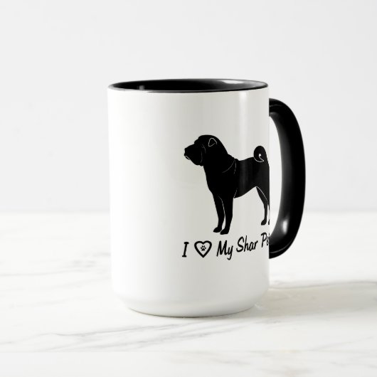 I Liebe mein Shar Pei Tasse (VorderseiteRechts)