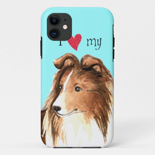 I Liebe mein Sheltie Case-Mate iPhone Hülle (Rückseite)