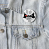 I Liebe mein Sheltie - Hundeknochen Button (Beispiel)