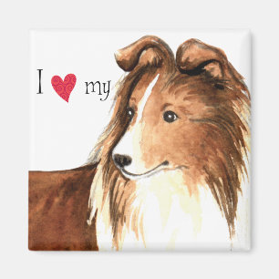 I Liebe mein Sheltie Magnet