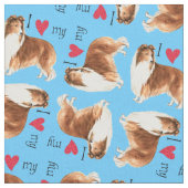 I Liebe mein Sheltie Stoff (Nahaufnahme)