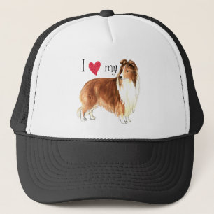I Liebe mein Sheltie Truckerkappe