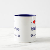 I Liebe mein Shih-Poo (weiblicher Hund) Zweifarbige Tasse (Mittel)