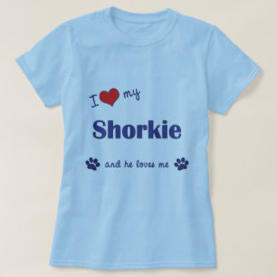 I Liebe mein Shorkie (männlicher Hund) T-Shirt