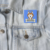 I Liebe mein sibirischer Schlittenhund Button (Beispiel)