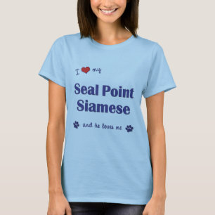 I Liebe mein Siegel-Punkt siamesisch (männliche T-Shirt