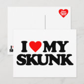 I LIEBE MEIN SKUNK POSTKARTE (Vorne/Hinten)