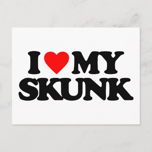 I LIEBE MEIN SKUNK POSTKARTE (Vorderseite)