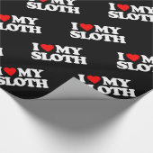 I LIEBE MEIN SLOTH GESCHENKPAPIER (Ecke)