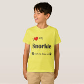 I Liebe mein Snorkie (weiblicher Hund) T-Shirt (Vorne ganz)