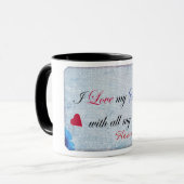 I Liebe mein Sohn mit meiner ganzer Tasse (Vorderseite Links)