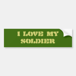 I Liebe mein Soldat Autoaufkleber