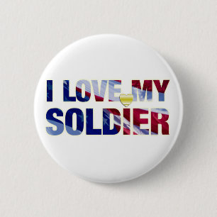 I Liebe mein Soldat-Knopf Button