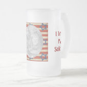 I Liebe mein Soldat-kundenspezifisches Foto Mattglas Bierglas (VorderseiteRechts)