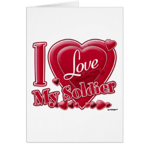 I Liebe Mein Soldat rot - Herz