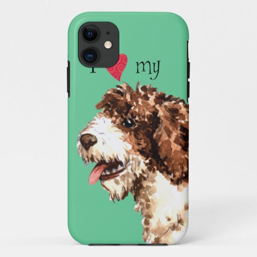 I Liebe mein spanischer Wasser-Hund Case-Mate iPhone Hülle (Rückseite)