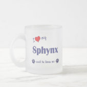 I Liebe mein Sphynx (männliche Katze) Mattglastasse (Links)