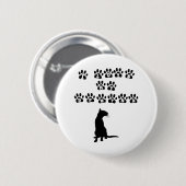 I Liebe mein Sphynx--Schwarzer Text Button (Vorne & Hinten)