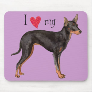 I Liebe mein Spielzeug-Manchester-Terrier Mousepad