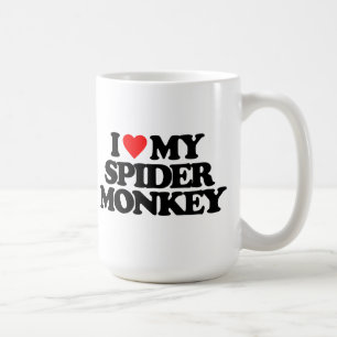 I LIEBE MEIN SPINNEN-AFFE KAFFEETASSE