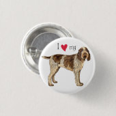 I Liebe mein Spinone Italiano Button (Vorne & Hinten)