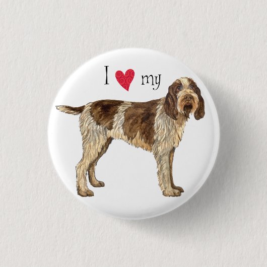 I Liebe mein Spinone Italiano Button (Vorderseite)