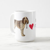 I Liebe mein Spinone Italiano Kaffeetasse (Vorderseite Links)