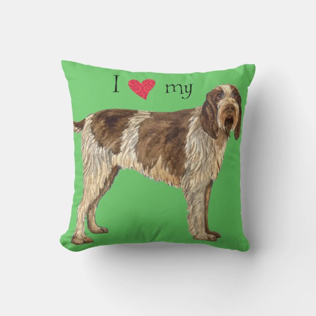 I Liebe mein Spinone Italiano Kissen (Vorderseite)