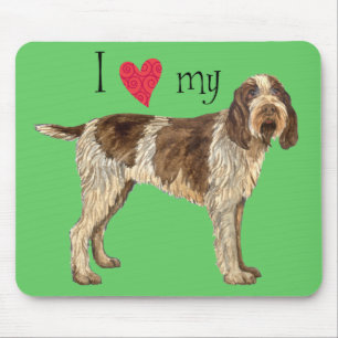 I Liebe mein Spinone Italiano Mousepad
