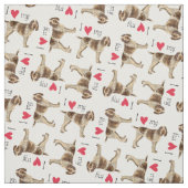 I Liebe mein Spinone Italiano Stoff (Muster)