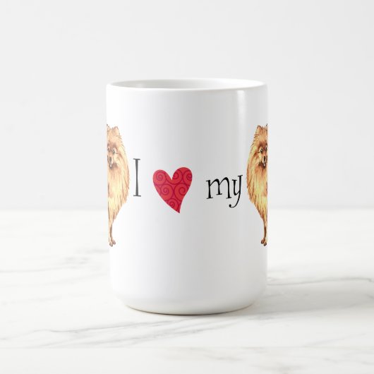 I Liebe mein Spitz Kaffeetasse (Mittel)