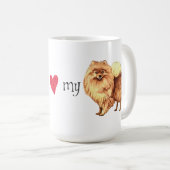 I Liebe mein Spitz Kaffeetasse (VorderseiteRechts)