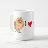 I Liebe mein Spitz Kaffeetasse (Vorderseite Links)
