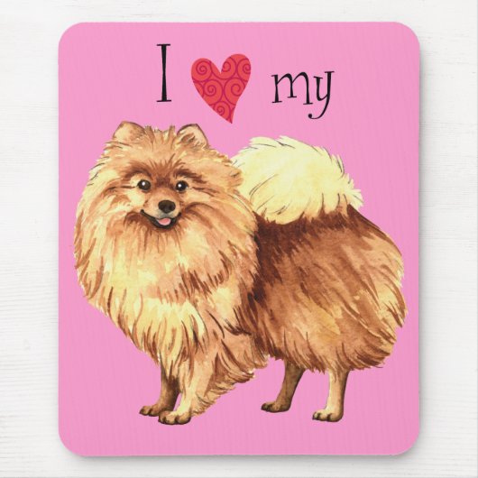 I Liebe mein Spitz Mousepad (Vorne)