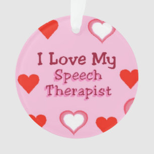 I Liebe mein Sprache-Therapeut Ornament
