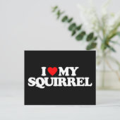 I LIEBE MEIN SQUIRREL POSTKARTE (Stehend Vorderseite)