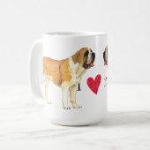 I Liebe mein St. Bernard Kaffeetasse (Vorderseite Links)