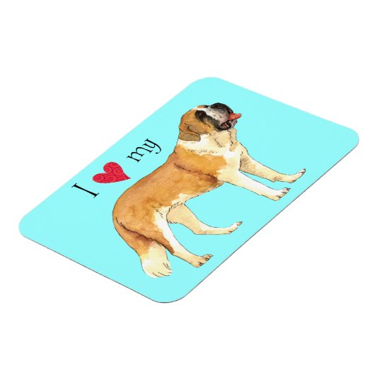 I Liebe mein St. Bernard Magnet (Linke Seite)