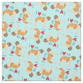 I Liebe mein St. Bernard Stoff (Muster)