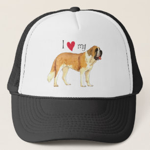 I Liebe mein St. Bernard Truckerkappe
