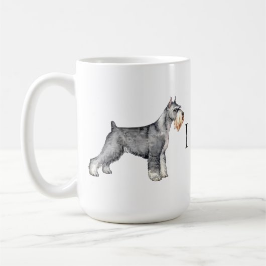 I Liebe mein StandardSchnauzer Kaffeetasse (Links)
