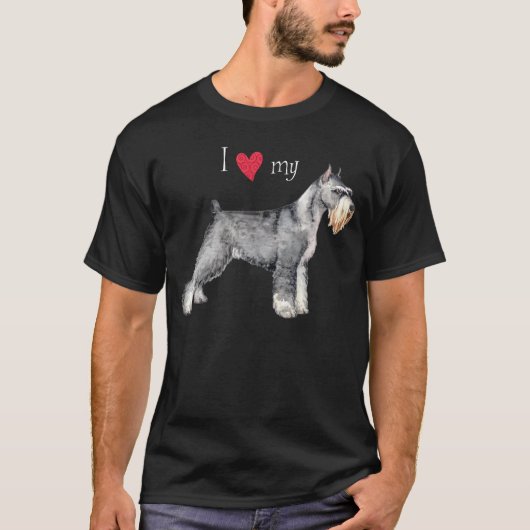 I Liebe mein StandardSchnauzer T-Shirt (Vorderseite)