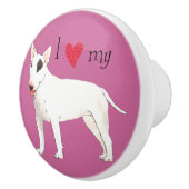 I Liebe mein Stier-Terrier Keramikknauf (Rechts)